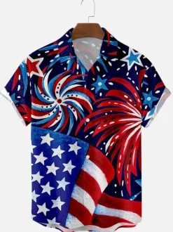 Chemise décontractée pour hommes  col rabattu  chemises pour hommes nues imprimées à revers décontractés