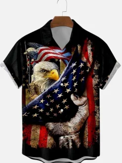Chemise décontractée pour hommes  col rabattu  chemises pour hommes nues imprimées à revers décontractés