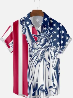 Chemise décontractée pour hommes  col rabattu  chemises pour hommes nues imprimées à revers décontractés