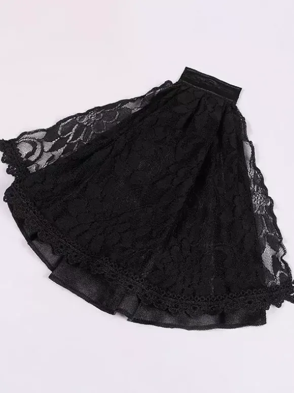 Chemise Noir Vintage Top Renaissance Polyester Dentelle Manches Longues Rétro Costumes Pour Homme Déguisement Vintage