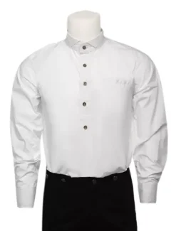 Chemise Opéra steampunk rétro en polyester blanc vintage Déguisements Halloween