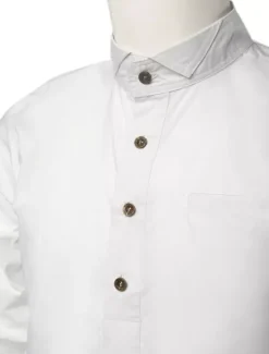 Chemise Opéra steampunk rétro en polyester blanc vintage Déguisements Halloween