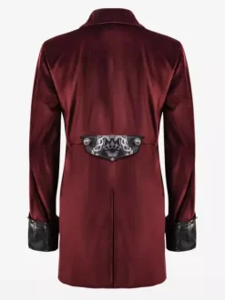Chemise Rouge Vintage Top Rétro Imprimé Floral Manches Longues Rétro Costumes Pour Homme Déguisement Vintage Bourgogne