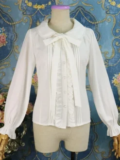 Chemise Classique Lolita Chemisier blanc Lolita Déguisements Halloween