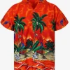 Chemise Décontractée Pour Homme Chic Imprimé Jaune Vacances