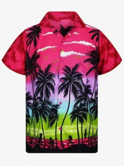 Chemise Décontractée Pour Homme Chic Imprimé Jaune Vacances