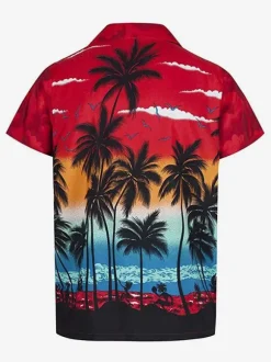 Chemise décontractée Vacances confortable imprimée bleue pour hommes