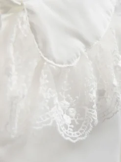 Chemise Mignonne Lolita En Mousseline De Soie En Dentelle Blouse Lolita Blanche