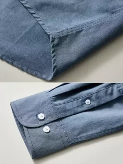 Chemises À Manches Longues Homme Grande Taille Mariage Boutonnée Coupe Cintré