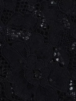 Chemisier bustier noir sexy à manches longues et découpes en dentelle style corset pour femme - Tenue de soirée printanière 2026