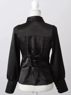 Chemisier gothique Lolita à volants et manches longues sous-culture petite mignon uniforme