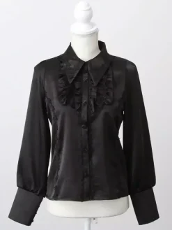 Chemisier gothique Lolita à volants et manches longues sous-culture petite mignon uniforme