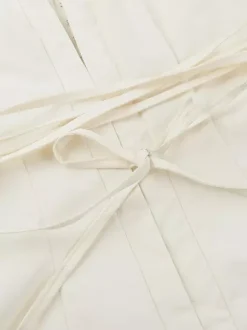 Chemisier péplum élégant et ajusté pour femme - Blouse vintage à manches cloche et taille nouée - Top chic Y2K pour un rendez-vous romantique au printemps 2026
