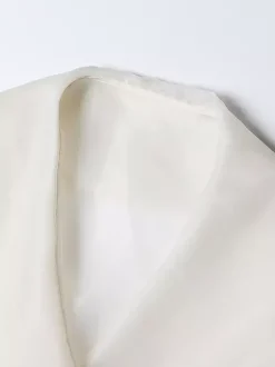 Chemisier en organza brodé à manches bouffantes pour femme - Chemise portefeuille transparente abricot bohème à nouer à la taille - Garden Party d'été 2026