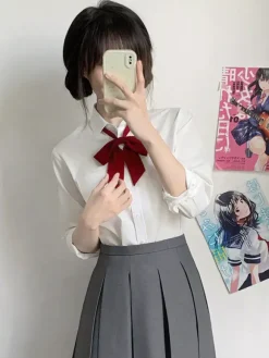 Chemisier Lolita classique JK à manches longues chemise Lolita blanche