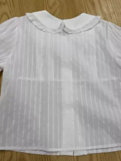 Chemisiers Lolita doux Haut Lolita Écru Blanc Manches courtes N艙uds Volants Chemise Lolita