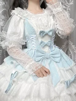 Chemisiers Lolita doux volants manches longues Blouse haut Lolita chemise Lolita blanche
