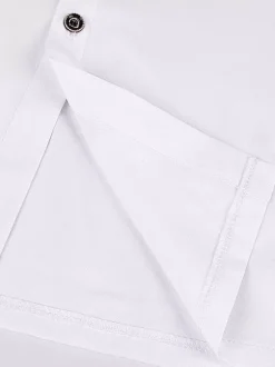 Chemisier vintage blanc rétro victorien steampunk à col montant et double boutonnage