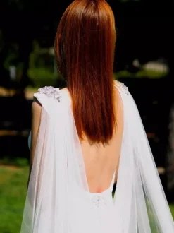 Châles blancs en tulle pour mariage