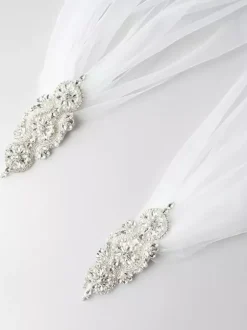 Châles blancs en tulle pour mariage