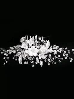 Coiffe de mariage peigne fleur métal accessoires de cheveux de mariée