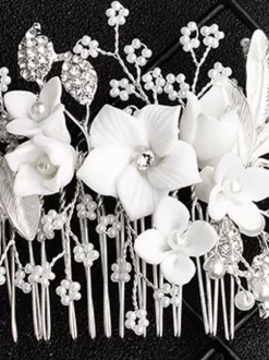 Coiffe de mariage peigne fleur métal accessoires de cheveux de mariée