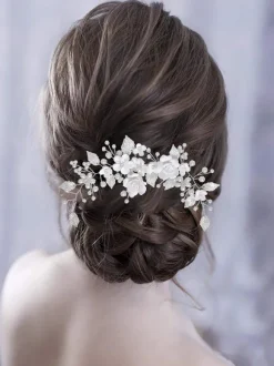 Coiffes Accessoires de cheveux en métal de mariage pour la mariée