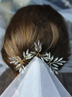 Coiffes Chapeaux de mariage Accessoires de cheveux de mariée strass