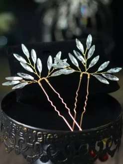 Coiffes Chapeaux de mariage Accessoires de cheveux de mariée strass