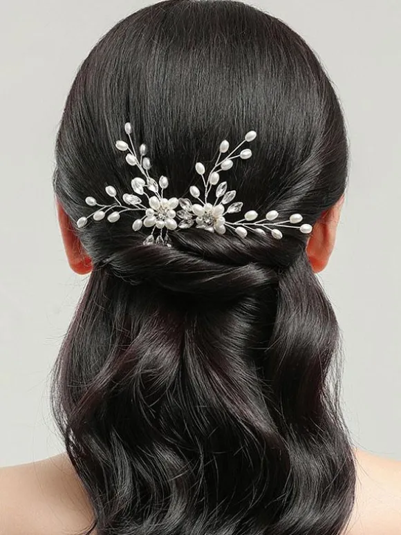 Coiffes Accessoires de cheveux en métal de mariage pour la mariée