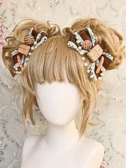 Coiffe Sweet Bows accessoires Lolita coiffe deux pièces vert menthe