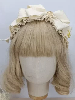 Coiffure Accessoires Mginonne Lolita Cameo Pink Ruffles Bows Couvre-chef Divers