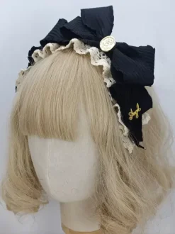 Coiffure Accessoires Mginonne Lolita Cameo Pink Ruffles Bows Couvre-chef Divers