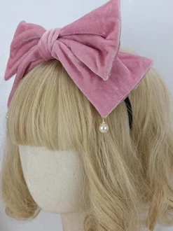 Coiffure Accessoires Mignonne Lolita avec n艙ud en perles noires Divers