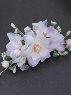 Coiffure Lolita Style Chinois Lilas Perles Chaînes Fleurs Accessoire Métal Divers