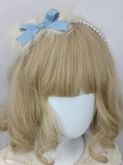 Coiffure Accessoires Mignonne Lolita Perles Bleues N艙uds Chapeaux Divers