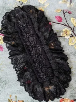 Coiffure Rococo Style Lolita Accessoires Noir Dentelle Volant Polyester Divers