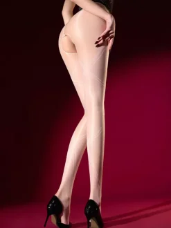 Collants transparents brillants lingerie sans entrejambe