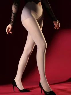 Collants et bas pour femmes gris à imprimé floral sans coutures ultra-extensibles invisibles et transparents