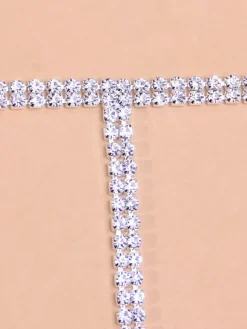 Collier Collier à base en métal et cristal scintillant