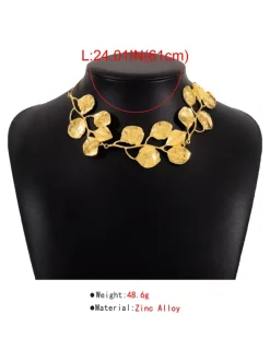 Collier en forme de feuille pour femme 2026