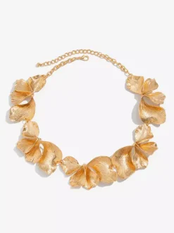 Collier en métal chaîne à maillons fleuris style européen 45-60 cm bijou décontracté pour adulte et fille.