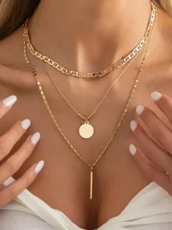 Collier en métal chic et décontracté pour femme et adulte