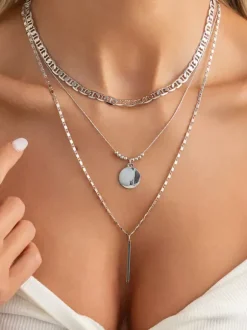 Collier en métal chic et décontracté pour femme et adulte