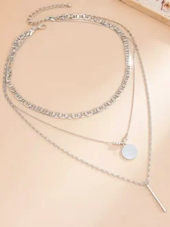 Collier en métal chic et décontracté pour femme et adulte