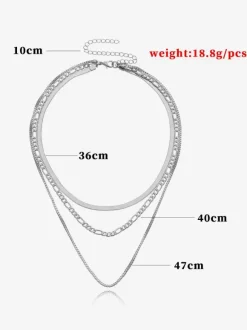 Collier multicouche Hip Hop chaîne brillante cadeau pour vêtements