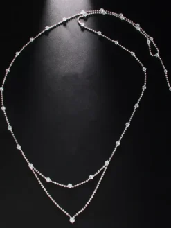 Colliers de mariage Collier de mariage en argent avec strass