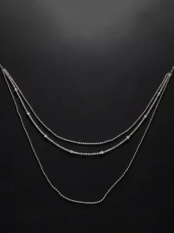 Colliers de mariage Or Argent Rond Brillant Multi-Chaîne Chaîne Strass 16 pouces Sous Collier de mariage