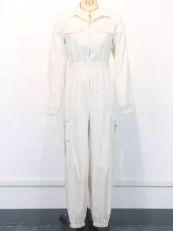 Combinaison cargo avec taille élastique et poches pour femme 2026