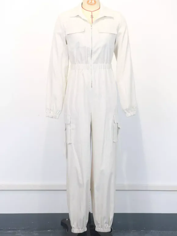Combinaison cargo avec taille élastique et poches pour femme 2026